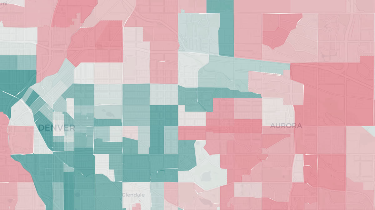 A Savvy Rankings neighborhood map, shaded by how well each neighborhood matches a set of selected priorities