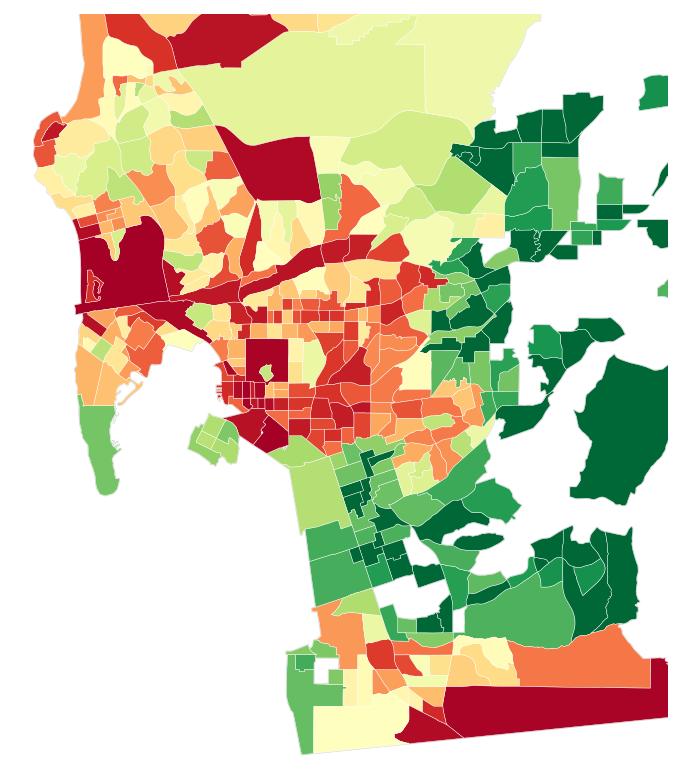 Reported crime, San Diego